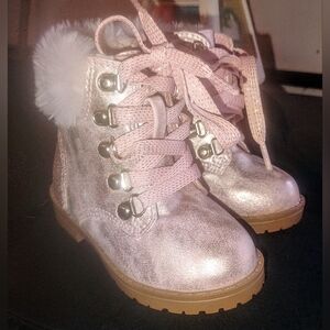 Pink Sparkly Sugar Fur Boots, 5C